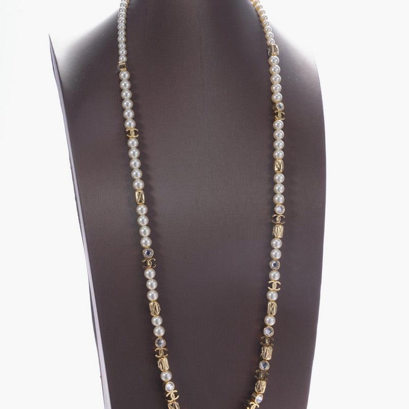18K  Chanel 26C Crystal Long Necklace