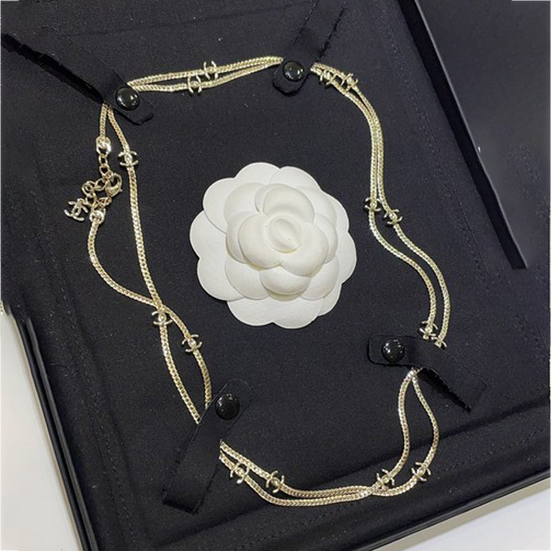 18K  Chanel 24B Flowers Long Necklace
